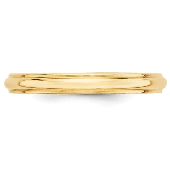 Goldia Rings Solid 10K Yellow Gold 3mm Half Round with Edge MensWomens Wedding Band Ring Size 115 Goldia Rings Solid 10K Yellow Gold 3mm Half Round with Edge MensWomens Wedding Band Ring Size 115