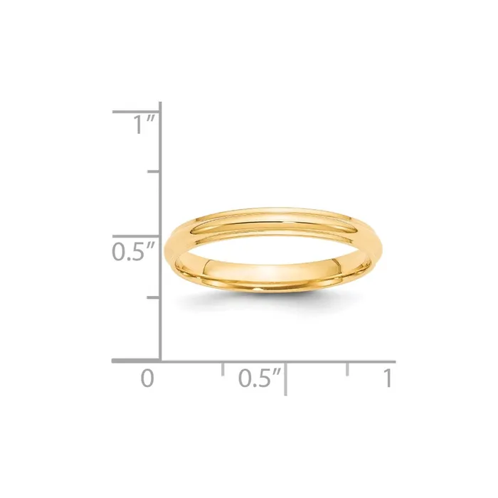 Goldia Rings Solid 10K Yellow Gold 3mm Half Round with Edge MensWomens Wedding Band Ring Size 115 Goldia Rings Solid 10K Yellow Gold 3mm Half Round with Edge MensWomens Wedding Band Ring Size 115