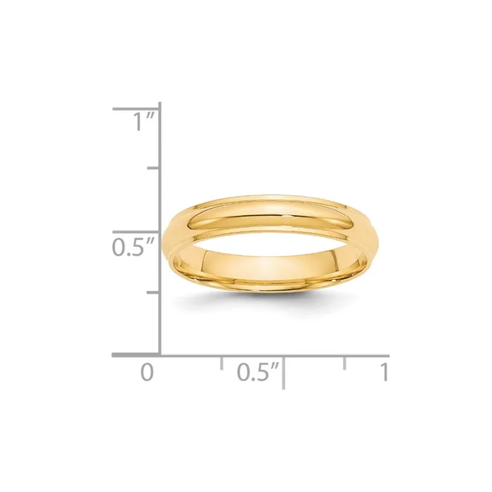 Goldia Rings Solid 10K Yellow Gold 4mm Half Round with Edge MensWomens Wedding Band Ring Size 4 Goldia Rings Solid 10K Yellow Gold 4mm Half Round with Edge MensWomens Wedding Band Ring Size 4