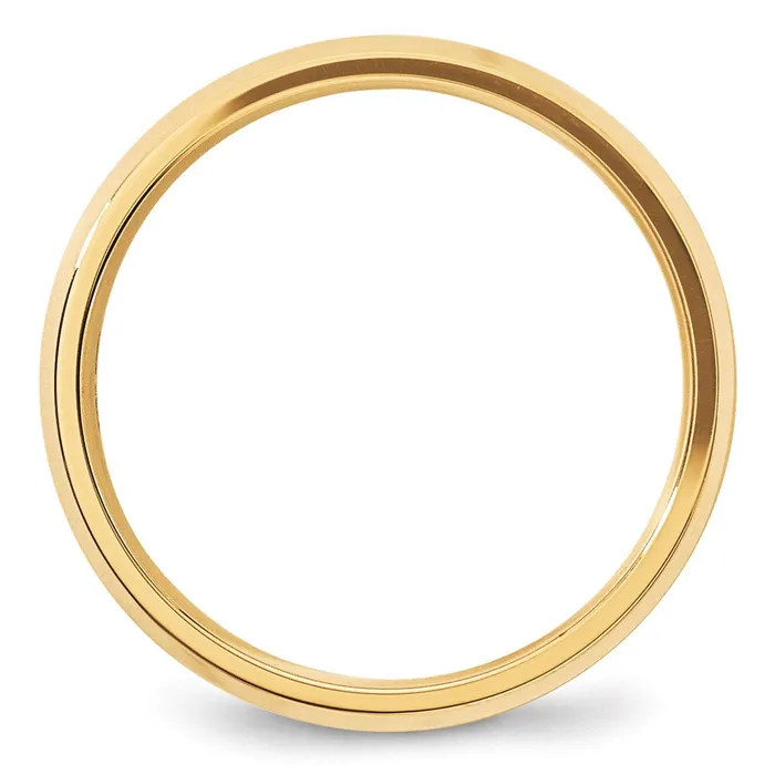 Goldia Rings Solid 10K Yellow Gold 5mm Bevel Edge Comfort Fit MensWomens Wedding Band Ring Size 4 Goldia Rings Solid 10K Yellow Gold 5mm Bevel Edge Comfort Fit MensWomens Wedding Band Ring Size 4