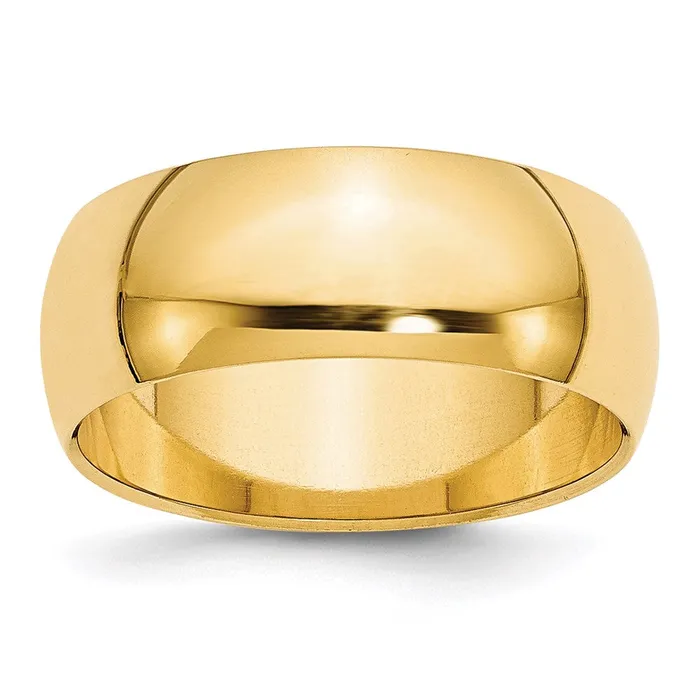 Goldia Rings Solid 10K Yellow Gold 8mm HalfRound Wedding MensWomens Wedding Band Ring Size 85 Goldia Rings Solid 10K Yellow Gold 8mm HalfRound Wedding MensWomens Wedding Band Ring Size 85