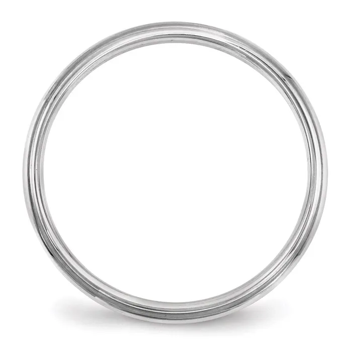Goldia Rings Solid 14K White Gold 25mm Half Round with Edge MensWomens Wedding Band Ring Size 115 Goldia Rings Solid 14K White Gold 25mm Half Round with Edge MensWomens Wedding Band Ring Size 115