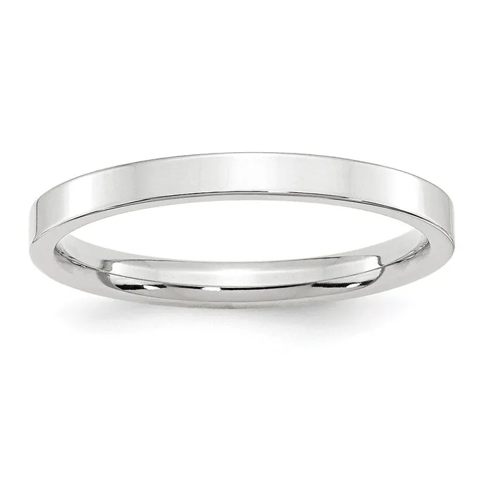 Goldia Rings Solid 14K White Gold 25mm Standard Flat Comfort Fit MensWomens Wedding Band Ring Size 45 Goldia Rings Solid 14K White Gold 25mm Standard Flat Comfort Fit MensWomens Wedding Band Ring Size 45