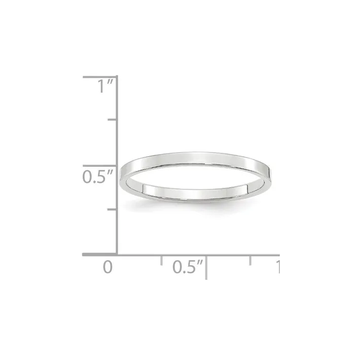 Goldia Rings Solid 14K White Gold 2mm Light Weight Flat MensWomens Wedding Band Ring Size 10 Goldia Rings Solid 14K White Gold 2mm Light Weight Flat MensWomens Wedding Band Ring Size 10