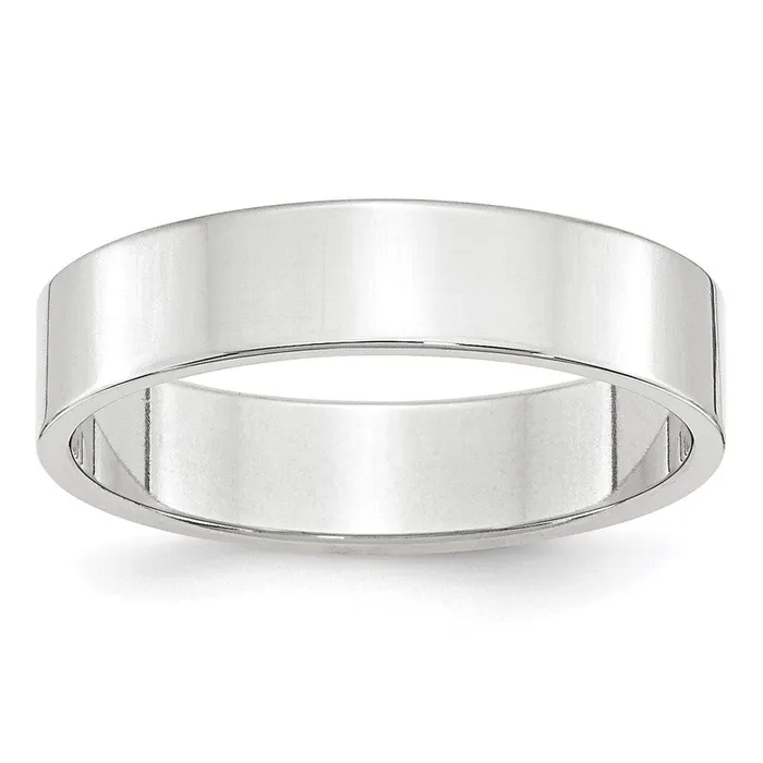 Goldia Rings Solid 14K White Gold 5mm Light Weight Flat MensWomens Wedding Band Ring Size 10 Goldia Rings Solid 14K White Gold 5mm Light Weight Flat MensWomens Wedding Band Ring Size 10