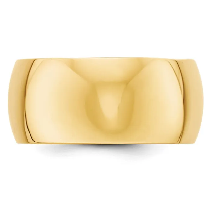 Goldia Rings Solid 14K Yellow Gold 10mm Half Round MensWomens Wedding Band Ring Size 7 Goldia Rings Solid 14K Yellow Gold 10mm Half Round MensWomens Wedding Band Ring Size 7