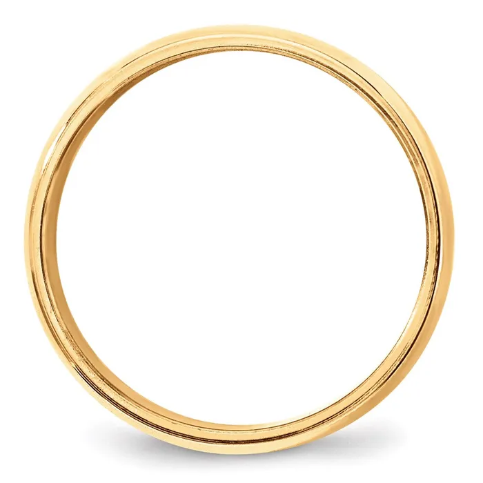 Goldia Rings Solid 14K Yellow Gold 8mm Milgrain Half Round MensWomens Wedding Band Ring Size 135 Goldia Rings Solid 14K Yellow Gold 8mm Milgrain Half Round MensWomens Wedding Band Ring Size 135