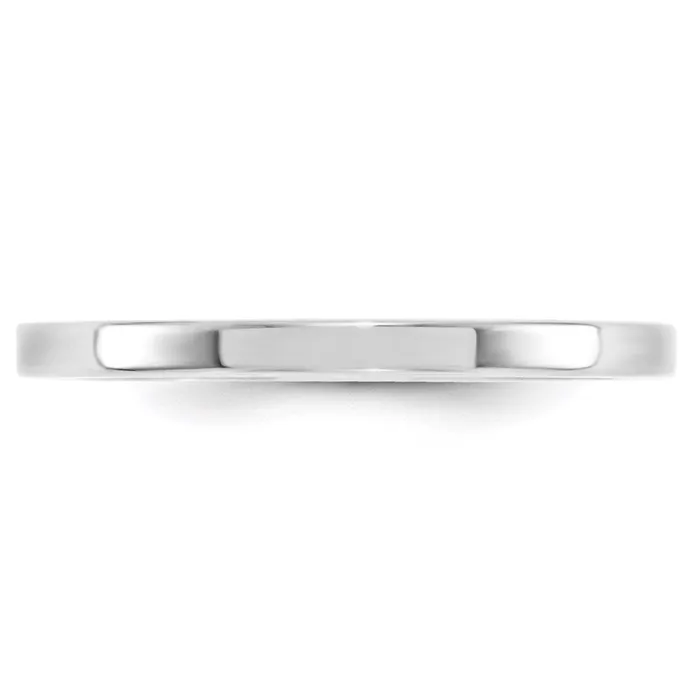 Goldia Rings Solid 18K White Gold 2mm Standard Flat Comfort Fit MensWomens Wedding Band Ring Size 75 Goldia Rings Solid 18K White Gold 2mm Standard Flat Comfort Fit MensWomens Wedding Band Ring Size 75