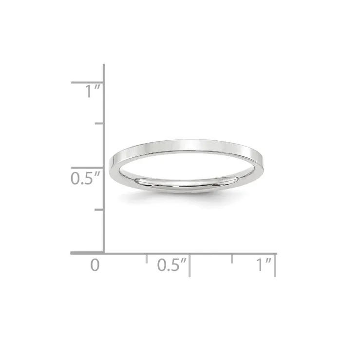 Goldia Rings Solid 18K White Gold 2mm Standard Flat Comfort Fit MensWomens Wedding Band Ring Size 75 Goldia Rings Solid 18K White Gold 2mm Standard Flat Comfort Fit MensWomens Wedding Band Ring Size 75