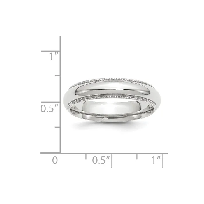 Goldia Rings Solid 18K White Gold 5mm Milgrain Comfort Fit MensWomens Wedding Band Ring Size 105 Goldia Rings Solid 18K White Gold 5mm Milgrain Comfort Fit MensWomens Wedding Band Ring Size 105