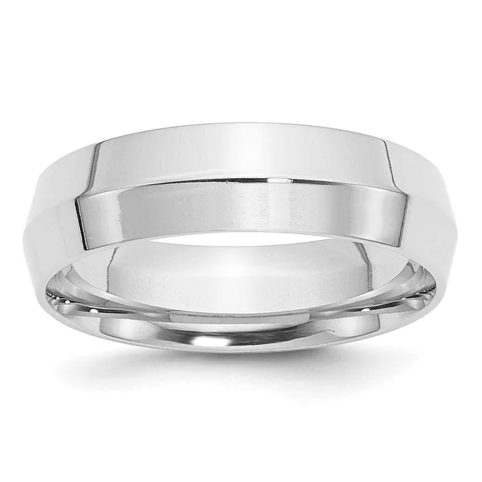 Goldia Rings Solid 18K White Gold 6mm Knife Edge Comfort Fit MensWomens Wedding Band Ring Size 115 Goldia Rings Solid 18K White Gold 6mm Knife Edge Comfort Fit MensWomens Wedding Band Ring Size 115