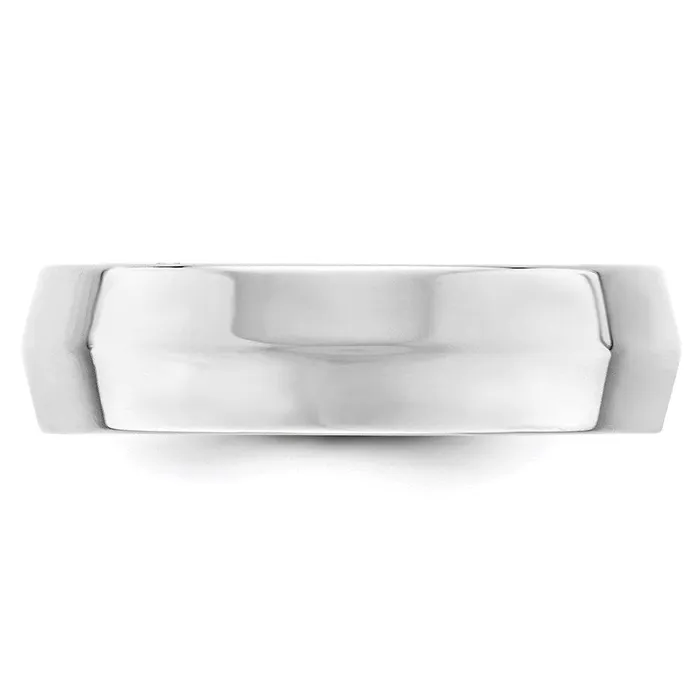 Goldia Rings Solid 18K White Gold 6mm Knife Edge Comfort Fit MensWomens Wedding Band Ring Size 115 Goldia Rings Solid 18K White Gold 6mm Knife Edge Comfort Fit MensWomens Wedding Band Ring Size 115
