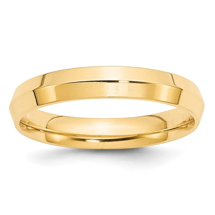Goldia Rings Solid 18K Yellow Gold 4mm Knife Edge Comfort Fit MensWomens Wedding Band Ring Size 125 Goldia Rings Solid 18K Yellow Gold 4mm Knife Edge Comfort Fit MensWomens Wedding Band Ring Size 125