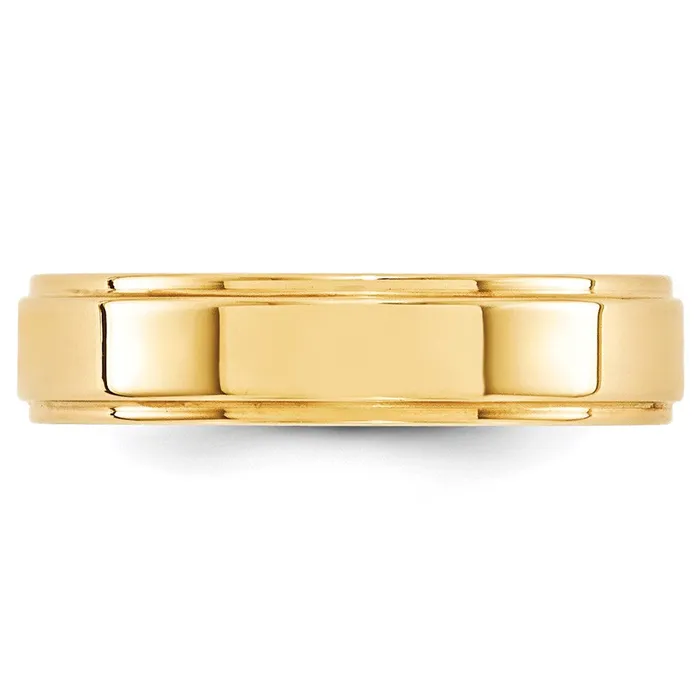 Goldia Rings Solid 18K Yellow Gold 5mm Flat with Step Edge MensWomens Wedding Band Ring Size 10 Goldia Rings Solid 18K Yellow Gold 5mm Flat with Step Edge MensWomens Wedding Band Ring Size 10