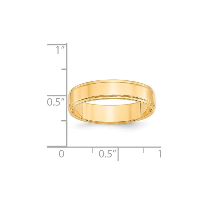 Goldia Rings Solid 18K Yellow Gold 5mm Flat with Step Edge MensWomens Wedding Band Ring Size 10 Goldia Rings Solid 18K Yellow Gold 5mm Flat with Step Edge MensWomens Wedding Band Ring Size 10