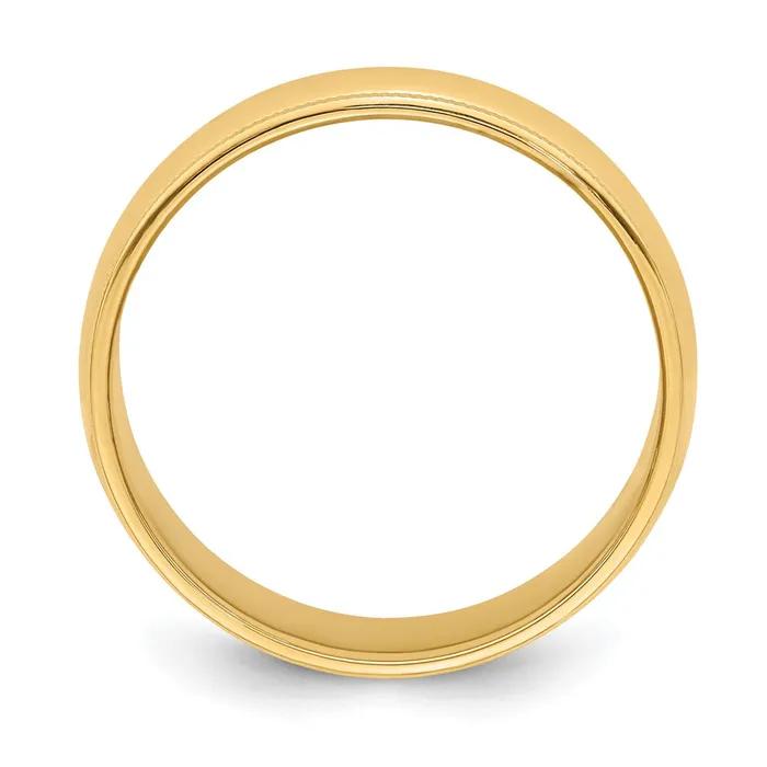 Goldia Rings Solid 18K Yellow Gold 6mm Milgrain Half Round MensWomens Wedding Band Ring Size 14 Goldia Rings Solid 18K Yellow Gold 6mm Milgrain Half Round MensWomens Wedding Band Ring Size 14