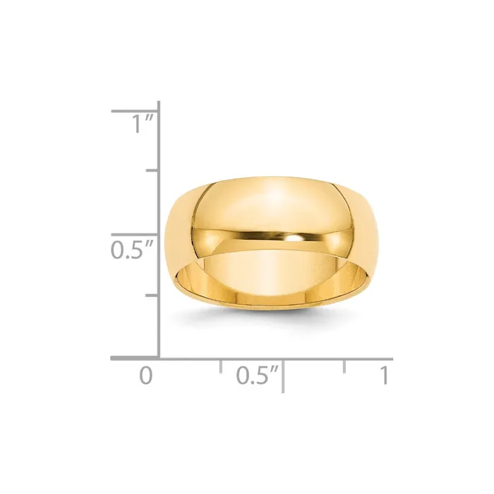 Goldia Rings Solid 18K Yellow Gold 8mm HalfRound Wedding MensWomens Wedding Band Ring Size 55 Goldia Rings Solid 18K Yellow Gold 8mm HalfRound Wedding MensWomens Wedding Band Ring Size 55