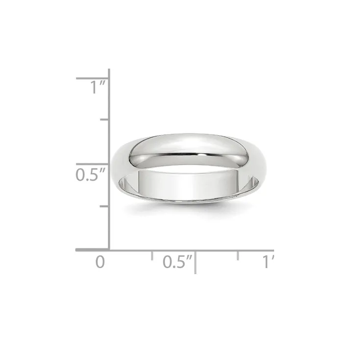 Goldia Rings Solid 18K Yellow Gold White Gold 5mm HalfRound MensWomens Wedding Band Ring Size 95 Goldia Rings Solid 18K Yellow Gold White Gold 5mm HalfRound MensWomens Wedding Band Ring Size 95