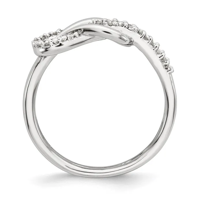 Goldia Rings Sterling Silver Diamond Infinity Symbol Ring