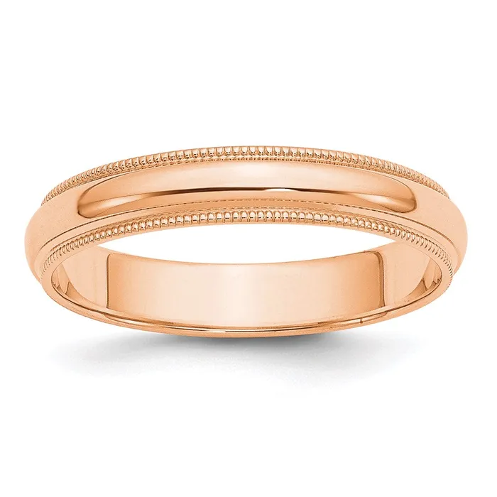 Goldia Solid 10K Yellow Gold Rose Gold 4mm Milgrain HalfRound Wedding MensWomens Wedding Band Ring Size 10 Rings Goldia Solid 10K Yellow Gold Rose Gold 4mm Milgrain HalfRound Wedding MensWomens Wedding Band Ring Size 10 Rings