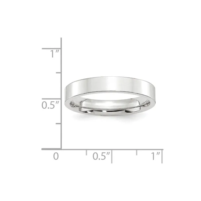 Goldia Solid 14K White Gold 4mm Standard Flat Comfort Fit MensWomens Wedding Band Ring Size 4 Rings Goldia Solid 14K White Gold 4mm Standard Flat Comfort Fit MensWomens Wedding Band Ring Size 4 Rings