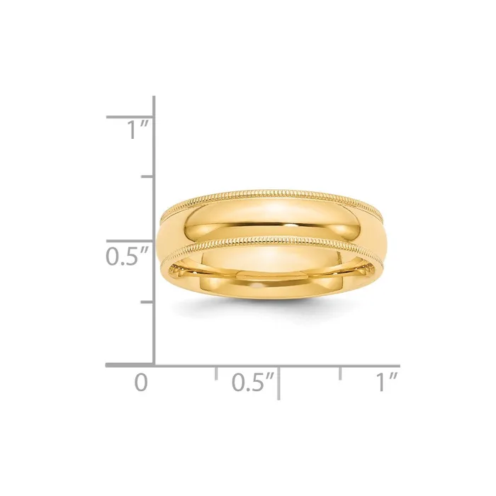 Goldia Solid 14K Yellow Gold 6mm Milgrain Comfort Fit MensWomens Wedding Band Ring Size 12 Rings Goldia Solid 14K Yellow Gold 6mm Milgrain Comfort Fit MensWomens Wedding Band Ring Size 12 Rings