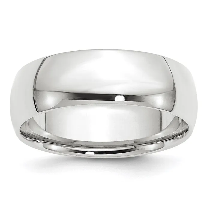 Goldia Solid 18K White Gold 7mm Light Weight Comfort Fit MensWomens Wedding Band Ring Size 55 Rings Goldia Solid 18K White Gold 7mm Light Weight Comfort Fit MensWomens Wedding Band Ring Size 55 Rings