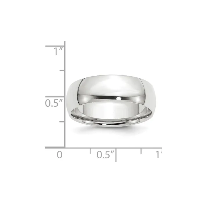 Goldia Solid 18K White Gold 7mm Light Weight Comfort Fit MensWomens Wedding Band Ring Size 55 Rings Goldia Solid 18K White Gold 7mm Light Weight Comfort Fit MensWomens Wedding Band Ring Size 55 Rings