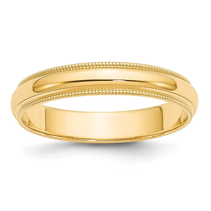 Goldia Solid 18K Yellow Gold 4mm Milgrain Half Round MensWomens Wedding Band Ring Size 13 Rings Goldia Solid 18K Yellow Gold 4mm Milgrain Half Round MensWomens Wedding Band Ring Size 13 Rings