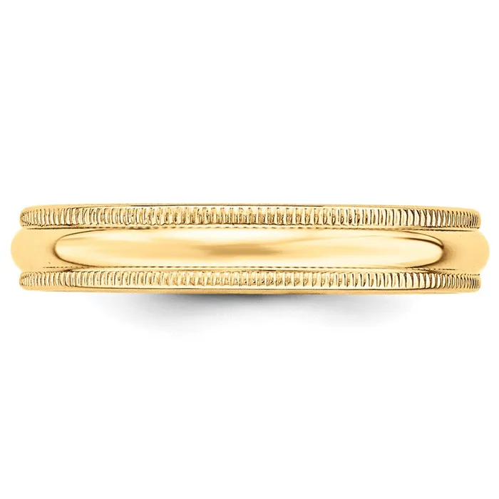 Goldia Solid 18K Yellow Gold 4mm Milgrain Half Round MensWomens Wedding Band Ring Size 13 Rings Goldia Solid 18K Yellow Gold 4mm Milgrain Half Round MensWomens Wedding Band Ring Size 13 Rings