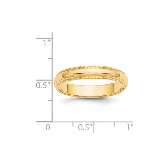Goldia Solid 18K Yellow Gold 4mm Milgrain Half Round MensWomens Wedding Band Ring Size 13 Rings Goldia Solid 18K Yellow Gold 4mm Milgrain Half Round MensWomens Wedding Band Ring Size 13 Rings