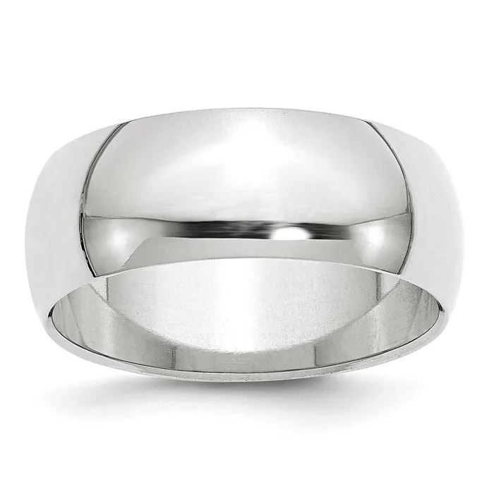 Goldia Solid 18K Yellow Gold White Gold 8mm HalfRound MensWomens Wedding Band Ring Size 45 Rings Goldia Solid 18K Yellow Gold White Gold 8mm HalfRound MensWomens Wedding Band Ring Size 45 Rings