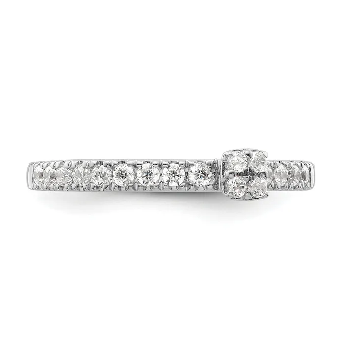 Goldia Two Promises 14k White Gold 14 Ct Lab Grown Diamond VSSI G Promise Band Ring Rings