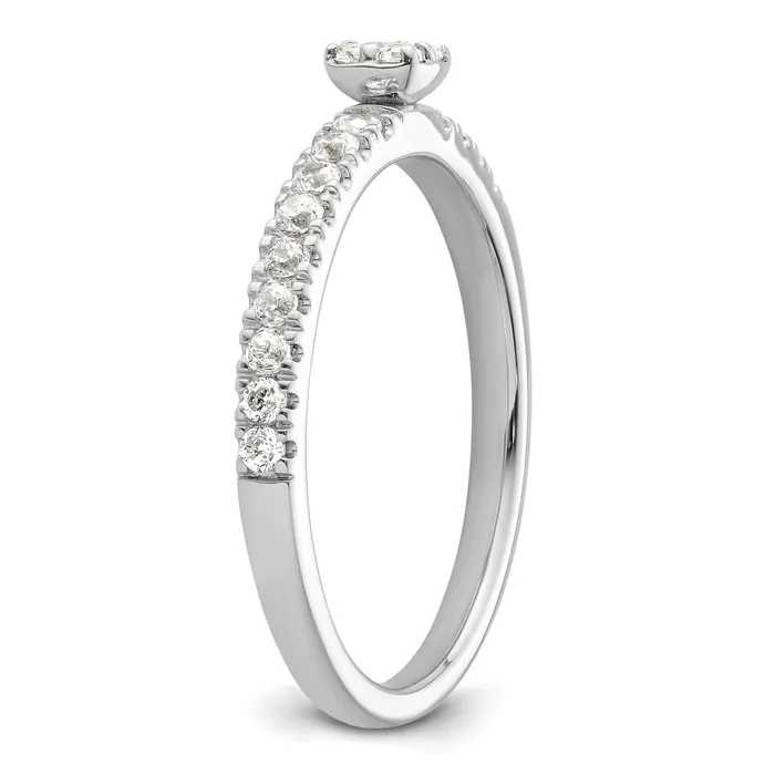 Goldia Two Promises 14k White Gold 14 Ct Lab Grown Diamond VSSI G Promise Band Ring Rings