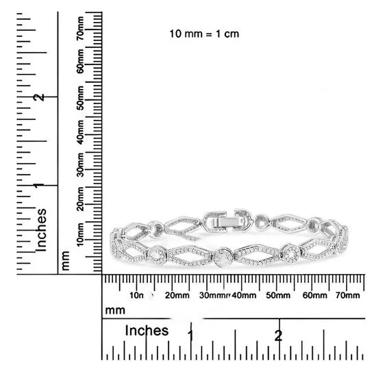 JMS always Bracelets Original 925 Sterling Silver 1 12 Cttw Diamond Studded Alternating Circle and KiteShaped VintageStyle Link Bracelet IJ Color I2I3 Clarity JMS always Bracelets Original 925 Sterling Silver 1 12 Cttw Diamond Studded Alternating Circle and KiteShaped VintageStyle Link Bracelet IJ Color I2I3 Clarity