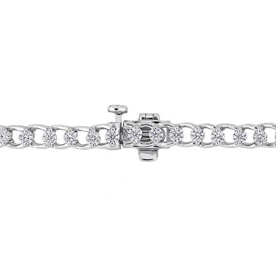 JMS always Bracelets Original AMOUR 1 78 CT TGW Created Moissanite Tennis Bracelet In Sterling Silver JMS always Bracelets Original AMOUR 1 78 CT TGW Created Moissanite Tennis Bracelet In Sterling Silver