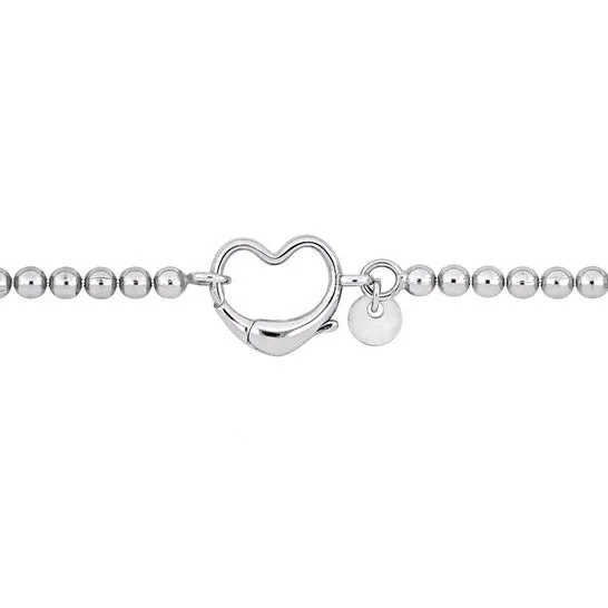 JMS always Bracelets Original Amour Bead Link Bracelet in Sterling Silver with Heart Clasp JMS always Bracelets Original Amour Bead Link Bracelet in Sterling Silver with Heart Clasp