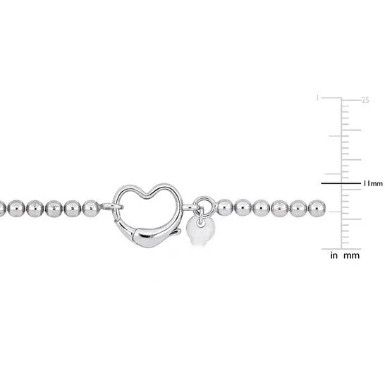 JMS always Bracelets Original Amour Bead Link Bracelet in Sterling Silver with Heart Clasp JMS always Bracelets Original Amour Bead Link Bracelet in Sterling Silver with Heart Clasp