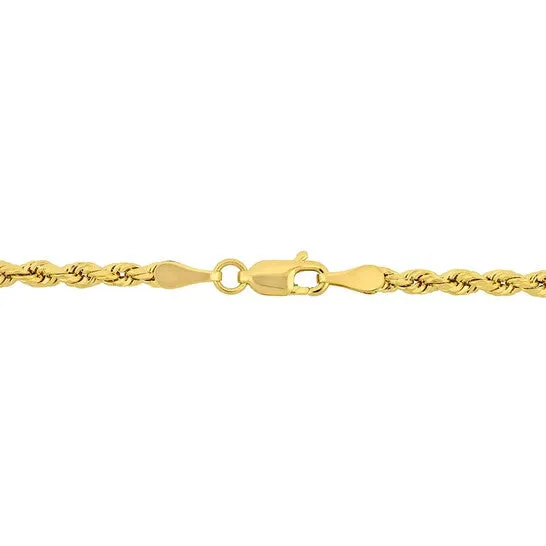 JMS always Bracelets Original AMOUR Rope Chain Bracelet In 10K Yellow Gold 3 Mm75 Inch JMS always Bracelets Original AMOUR Rope Chain Bracelet In 10K Yellow Gold 3 Mm75 Inch