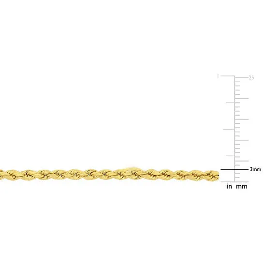 JMS always Bracelets Original AMOUR Rope Chain Bracelet In 10K Yellow Gold 3 Mm75 Inch JMS always Bracelets Original AMOUR Rope Chain Bracelet In 10K Yellow Gold 3 Mm75 Inch