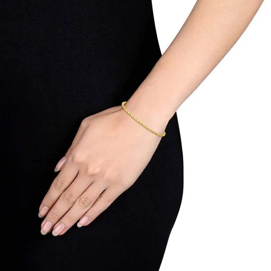 JMS always Bracelets Original AMOUR Rope Chain Bracelet In 10K Yellow Gold 3 Mm75 Inch JMS always Bracelets Original AMOUR Rope Chain Bracelet In 10K Yellow Gold 3 Mm75 Inch