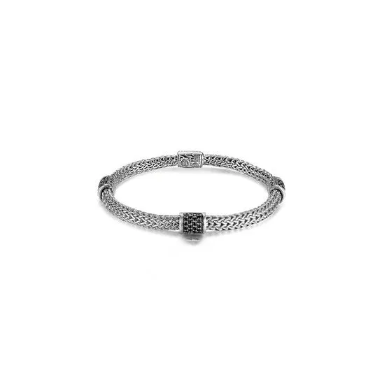 JMS always Bracelets Original John Hardy Classic Chain Black Sapphire Sterling Silver Four Station Bracelet Bbs9694blsxum JMS always Bracelets Original John Hardy Classic Chain Black Sapphire Sterling Silver Four Station Bracelet Bbs9694blsxum