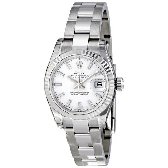 JMS always Bracelets Original Rolex Lady Datejust 26 White Dial Stainless Steel Oyster Bracelet Automatic Watch 179174WSO JMS always Bracelets Original Rolex Lady Datejust 26 White Dial Stainless Steel Oyster Bracelet Automatic Watch 179174WSO