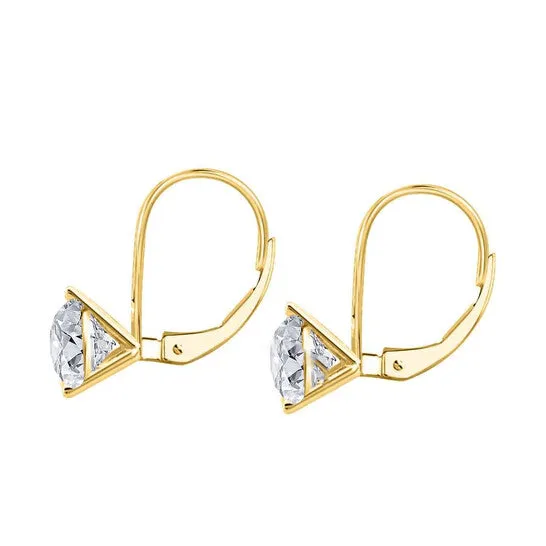 JMS always Earrings Original Maulijewels 150 Carat Natural White Diamond HI I1I2 Martini Leverback Earrings For Women In 14K Solid Yellow Gold JMS always Earrings Original Maulijewels 150 Carat Natural White Diamond HI I1I2 Martini Leverback Earrings For Women In 14K Solid Yellow Gold