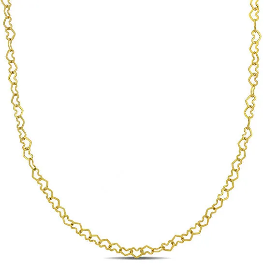 JMS always Necklaces Original Amour 3mm Heart Link Necklace in 14k Yellow Gold 16 in JMS always Necklaces Original Amour 3mm Heart Link Necklace in 14k Yellow Gold 16 in
