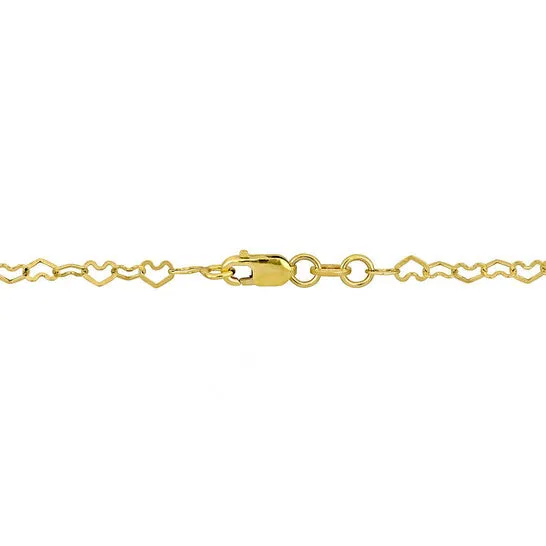 JMS always Necklaces Original Amour 3mm Heart Link Necklace in 14k Yellow Gold 16 in JMS always Necklaces Original Amour 3mm Heart Link Necklace in 14k Yellow Gold 16 in