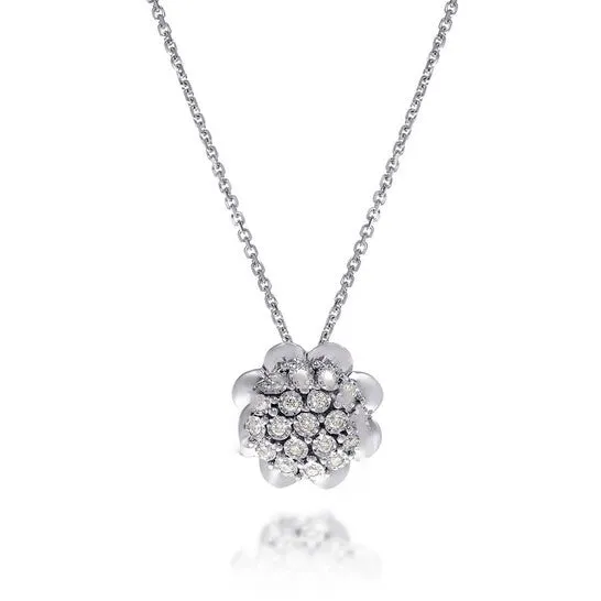 JMS always Necklaces Original Bliss 18K White Gold Diamond Flower Pendant Necklace 20089424 JMS always Necklaces Original Bliss 18K White Gold Diamond Flower Pendant Necklace 20089424