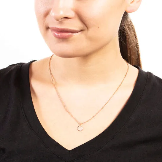 JMS always Necklaces Original Elegant Confetti Womens 18K Rose Gold Plated Circle Pendant Layering Necklace JMS always Necklaces Original Elegant Confetti Womens 18K Rose Gold Plated Circle Pendant Layering Necklace