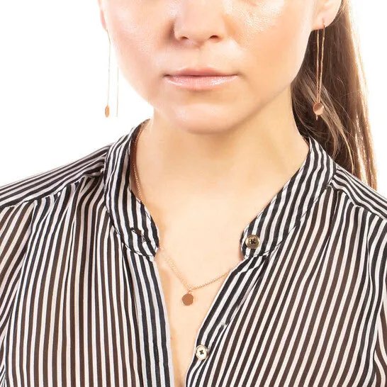 JMS always Necklaces Original Elegant Confetti Womens 18K Rose Gold Plated Circle Pendant Layering Necklace JMS always Necklaces Original Elegant Confetti Womens 18K Rose Gold Plated Circle Pendant Layering Necklace