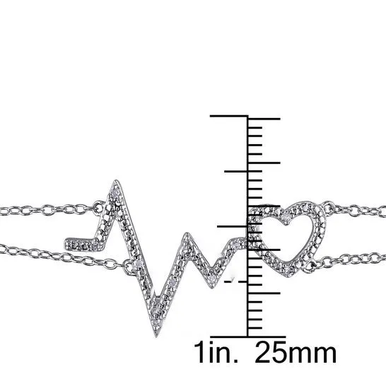 JMS always Original AMOUR Diamond Heartbeat Bracelet In Sterling Silver Bracelets JMS always Original AMOUR Diamond Heartbeat Bracelet In Sterling Silver Bracelets